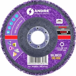 ANDRE ŠLIFAVIMO DISKAS CBS 125mm BALANCED - VIOLETINIS