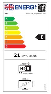 Monitorius MSI MAG 274QP QD-OLED X24 27" / WQHD / 240Hz / 0,03 ms (GTG) (black) - adjustable height - Image 6