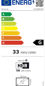 LCD Monitor|SAMSUNG|32"|4K|Panel VA|3840x2160|16:9|60Hz|5 ms|Swivel|Pivot|Height adjustable|Tilt|Colour Black|LS32D800UAUXEN - Image 2