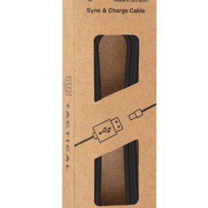 Tactical Smooth Thread kabelis USB-C/USB-C 2m juodos spalvos