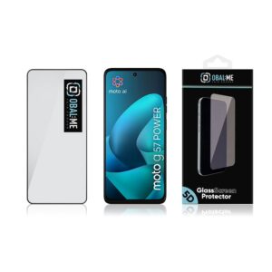 OBAL:ME 5D Apsauginis stiklas Screen Protector skirtas Motorola G57 Power Black - Image 2