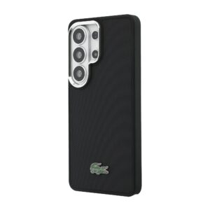 Lacoste Petit Pique Metal Logo Magnetic dėklas skirtas Samsung Galaxy S26 Ultra juodos spalvos