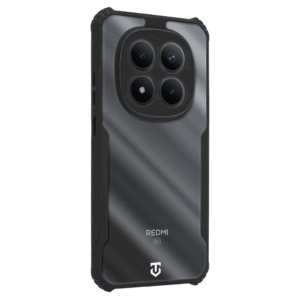 Tactical Quantum Stealth dėklas skirtas Xiaomi Redmi Note 15 Pro+ 5G/Poco M8 Pro skaidrus/juodos spalvos