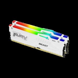 KINGSTON FURY Beast 32GB DDR5 RAM | 6000 MT/s, CL30, 2x16GB, baltos spalvos, RGB