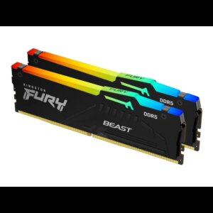 KINGSTON FURY Beast 64GB DDR5 RAM | 6000 MT/s, CL30, 2x32GB, Black, RGB