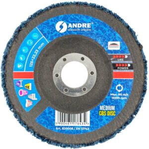 ANDRE ŠLIFAVIMO DISKAS CBS 125mm MEDIUM - MĖLYNAS