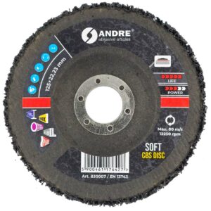 ANDRE ŠLIFAVIMO DISKAS CBS 125mm SOFT - BLACK