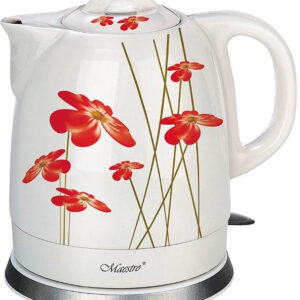 Feel-Maestro MR-066-RED FLOWERS electric kettle 1.5 L 1200 W Red, White