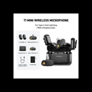 maono Wave T1 Mini Wireless Belaidis Mikrofonas | Black