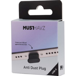 Musthavz Dust Plug USB-C - 3 pieces - Black, White