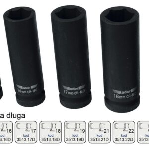 ADLER SMŪGINĖ GALVUTĖ 6K 1/2" 16mm ILGA ...