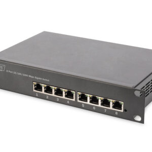 Digitus | 8-port Gigabit Ethernet Switch | DN-80114 | Unmanaged | Rackmountable | Power supply type Internal