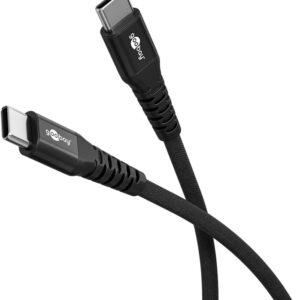 Goobay | USB-C Supersoft Textile Cable with Metal Plugs, 1 m