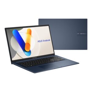 Asus Vivobook 17 X1704VA-AU1152W | Quiet Blue | 17.3 " | IPS | FHD | 1920 x 1080 pixels | 60 Hz | Anti-glare | Intel Core 5 | 120U | 16 GB | DDR5 | Solid-state drive capacity 512 GB | Intel Graphics | Windows 11 Home | 802.11ax | Bluetooth version 5.2 | Keyboard language US international | Keyboard backlit | Warranty 24 month(s) | Battery warranty 12 month(s)