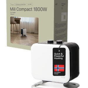 Mill | Heater | CUS1800MECWA | Fan heater | 1800 W | Number of power levels 2 | Suitable for rooms up to 10-30 m² | White