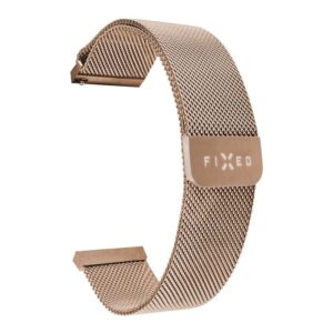 Fixed | Mesh Strap with Quick Release 20mm for Smartwatch | Rose gold