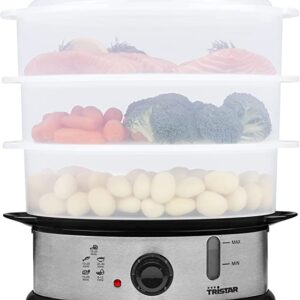 Tristar | Food Steamer | VS-3914 | Silver | 1200 W | Capacity 11 L | Number of baskets 3