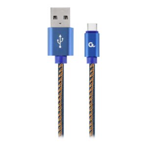 Cablexpert | Premium Jeans (Denim) Type-C USB Cable with Metal Connectors | CC-USB2J-AMCM-1M-BL