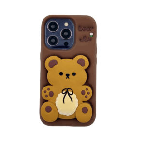Dėklas dėklas 3D BEAR su stoveliu Apple iPhone 13