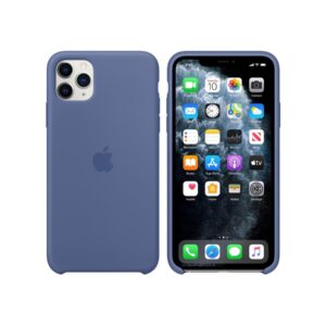 Apple silikoninis dėklas Apple iPhone 11 Pro Max  MY122ZM/A LINEN BLUE