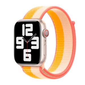 Apyrankė Apple Watch ML2Y3AM/A SPORT LOOP 45mm MAIZE/baltos spalvos SEAL