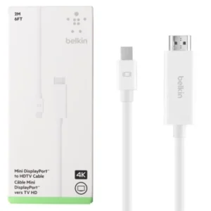 Belkin 2m Mini DisplayPort to HDTV Adapter - White