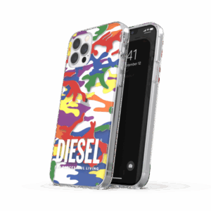 DIESEL skaidrus dėklas  PRIDE CAMO AOP Apple iPhone XR COLOURFUL