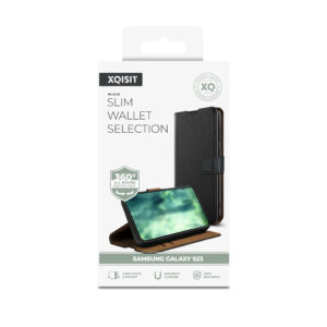 Dėklas XQISIT NP Slim Wallet Selection Anti Bac skirtas Galaxy S23 juodos spalvos