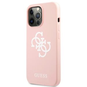 Guess GUHCP13LLS4GWPI Apple iPhone 13 Pro / 13 6,1" różowy/pink dėklas Silicone 4G Logo - Image 2
