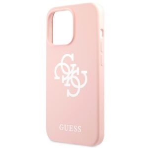 Guess GUHCP13LLS4GWPI Apple iPhone 13 Pro / 13 6,1" różowy/pink dėklas Silicone 4G Logo - Image 6