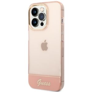 Guess GUHCP14XHGCOP Apple iPhone 14 Pro Max 6,7" różowy/pink dėklas Translucent - Image 2