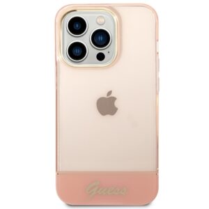 Guess GUHCP14XHGCOP Apple iPhone 14 Pro Max 6,7" różowy/pink dėklas Translucent - Image 3