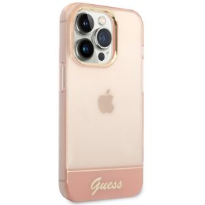 Guess GUHCP14XHGCOP Apple iPhone 14 Pro Max 6,7" różowy/pink dėklas Translucent - Image 4