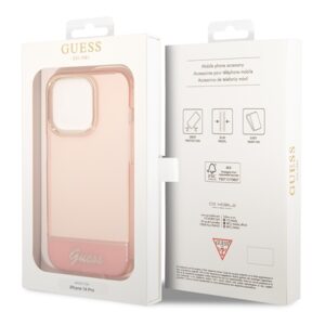Guess GUHCP14XHGCOP Apple iPhone 14 Pro Max 6,7" różowy/pink dėklas Translucent - Image 8