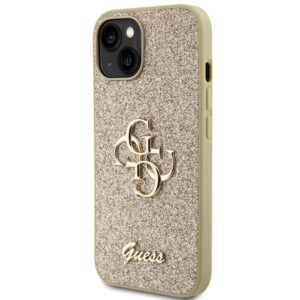 Guess GUHCP15MHG4SGD Apple iPhone 15 Plus / 14 Plus 6.7" złoty/gold dėklas Glitter Script Big 4G - Image 2