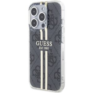 Guess GUHCP15XH4PSEGK Apple iPhone 15 Pro Max 6.7" black dėklas IML 4G Gold Stripe - Image 2