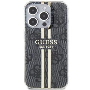 Guess GUHCP15XH4PSEGK Apple iPhone 15 Pro Max 6.7" black dėklas IML 4G Gold Stripe - Image 3