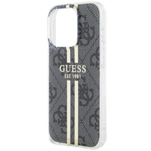 Guess GUHCP15XH4PSEGK Apple iPhone 15 Pro Max 6.7" black dėklas IML 4G Gold Stripe - Image 6