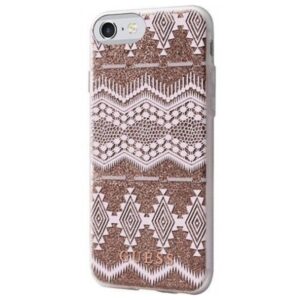 Guess GUHCP7TGTA Apple iPhone 7/8/SE 2020/ SE 2022 beżowy/taupe dėklas Aztec Tribal 3D