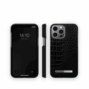 Ideal of Sweeden IDACSS21-I2167-306 Apple iPhone 13 Pro Max NEO NOIR CROCO SILVER