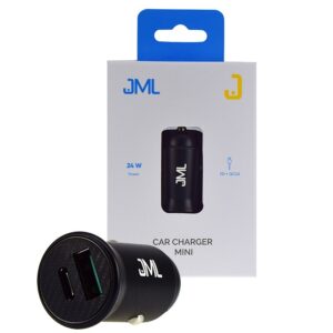 JML CC-103 automobilinis įkroviklis 2 x USB 4.8A PD