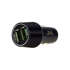JML automobilinis įkroviklis QC3.0 + QC3.0 36W 2xUSB