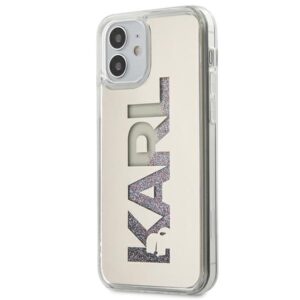 KARL LAGERFELD KLHCP12SKLMLGR Apple iPhone 12 mini 5.4 "sidabro spalvos/sidabro spalvos HARDdėklas MIRROR LIQUIDR KARL