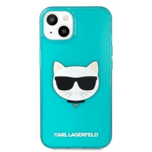 KARL LAGERFELD KLHCP13SCHTRB Apple iPhone 13 mini 5.4 "BLUE/BLUE HARDdėklas GLITTER CHOUPETTE FLUO - Image 3