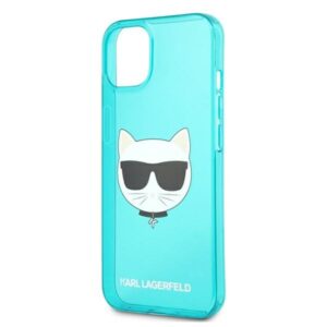 KARL LAGERFELD KLHCP13SCHTRB Apple iPhone 13 mini 5.4 "BLUE/BLUE HARDdėklas GLITTER CHOUPETTE FLUO - Image 6