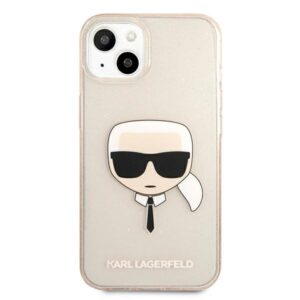 KARL LAGERFELD KLHCP13SKHTUGLGO Apple iPhone 13 mini 5.4 "GOLD/GOLD HARDdėklas GLITTER KARL`S HEAD - Image 3