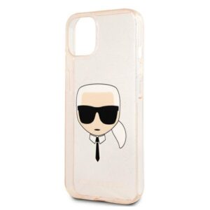 KARL LAGERFELD KLHCP13SKHTUGLGO Apple iPhone 13 mini 5.4 "GOLD/GOLD HARDdėklas GLITTER KARL`S HEAD - Image 6
