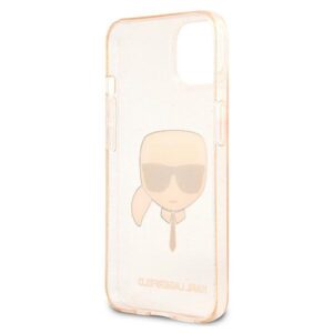 KARL LAGERFELD KLHCP13SKHTUGLGO Apple iPhone 13 mini 5.4 "GOLD/GOLD HARDdėklas GLITTER KARL`S HEAD - Image 7