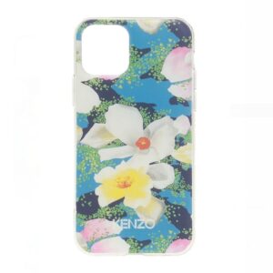 KENZO ORIGINAL dėklas Apple iPhone 11 Pro BLUE-baltos spalvos FLOWERS