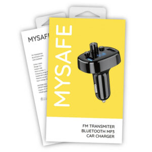 MYSAFE TRANSMITER CHARGER FMCAR juodos spalvos